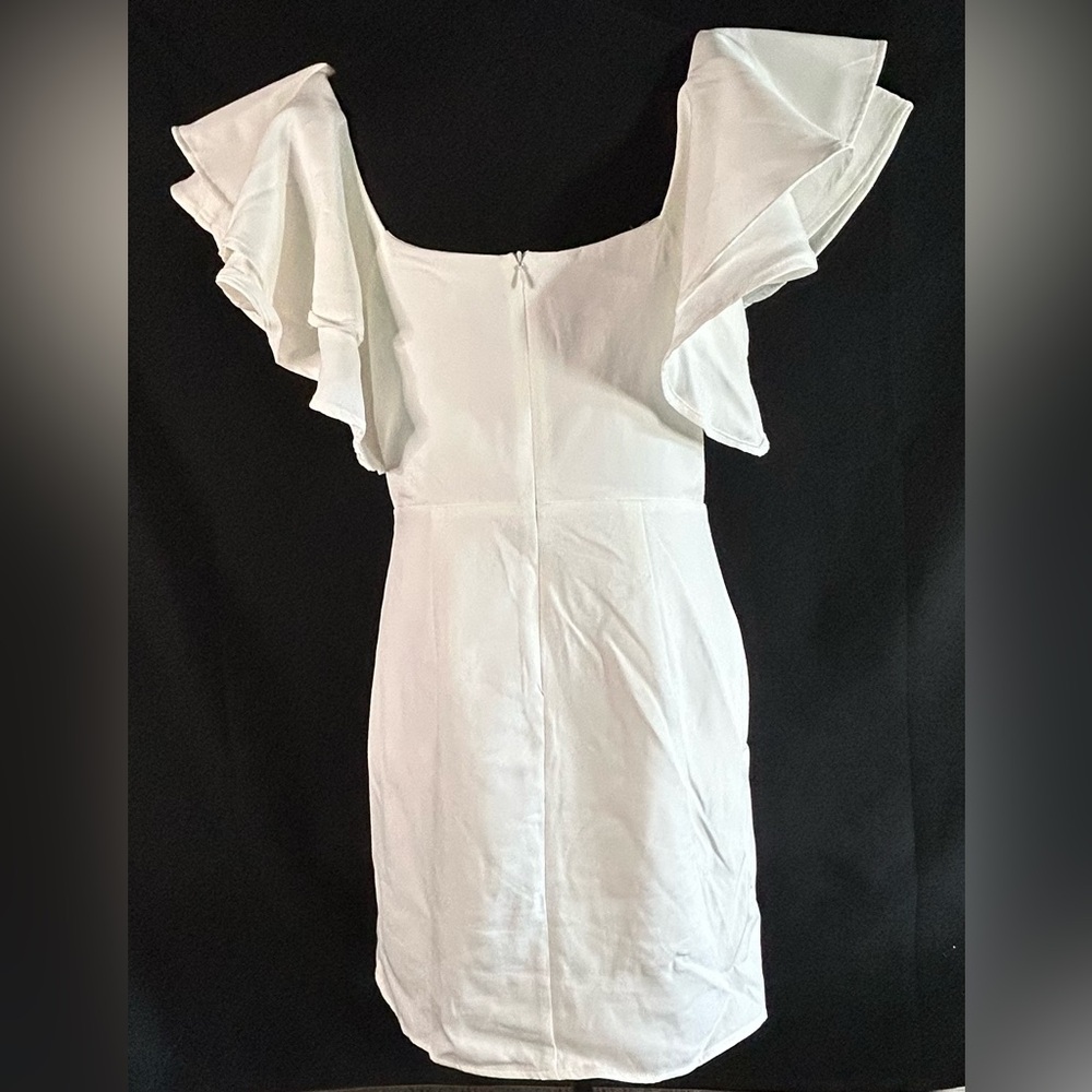 TCEC White Ruffle Midi Dress - Picture 2 of 5
